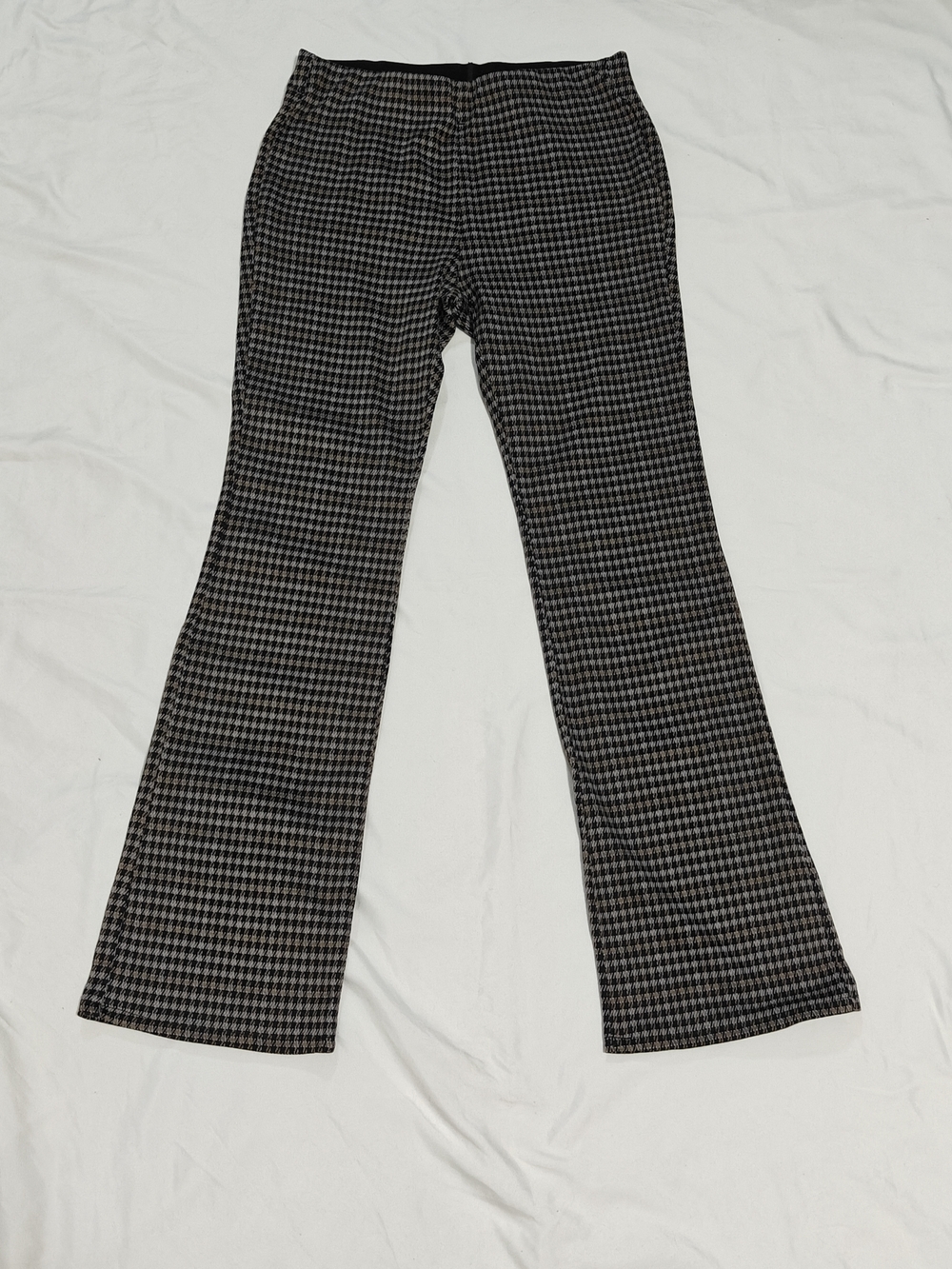 American Eagle Outfitters Black and White Houndstooth Flared Pants